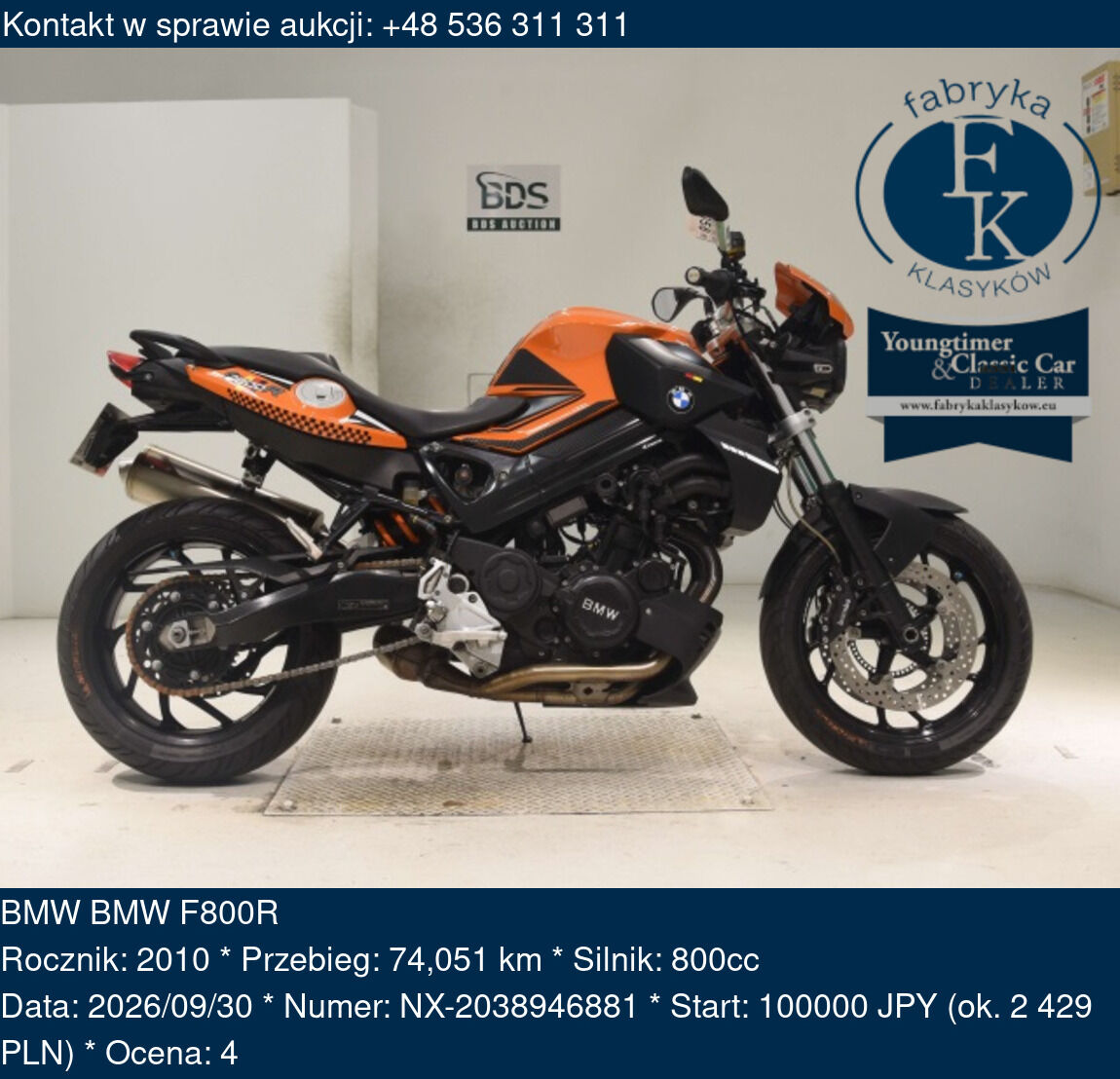 BMW BMW F800R 2010 - zdjęcie 2
