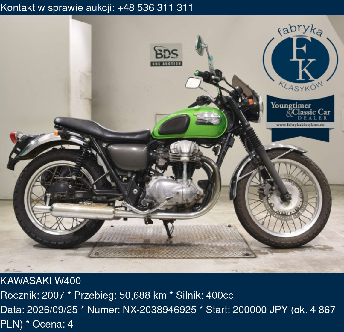 KAWASAKI W400 2007 - zdjęcie 2