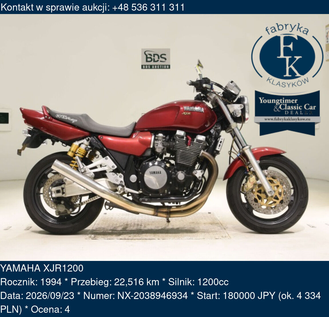 YAMAHA XJR1200 1994 - zdjęcie 2