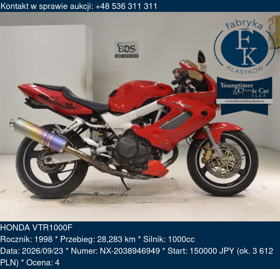 HONDA VTR1000F 1998 - zdjęcie 2