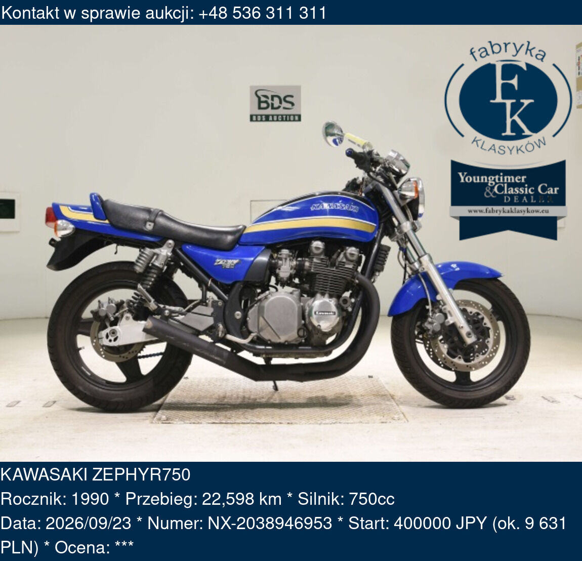 KAWASAKI ZEPHYR750 1990 - zdjęcie 2
