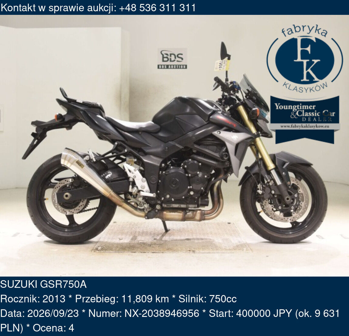 SUZUKI GSR750A 2013 - zdjęcie 2