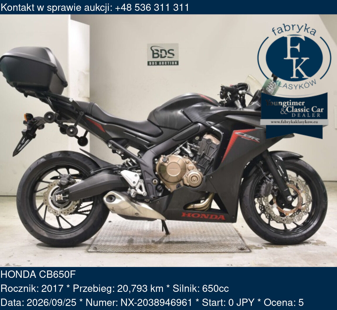 HONDA CB650F 2017 - zdjęcie 2