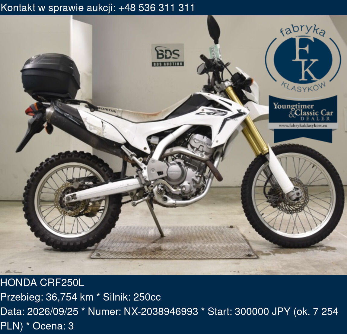 HONDA CRF250L  - zdjęcie 2