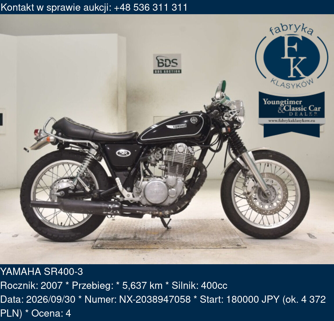 YAMAHA SR400-3 2007 - zdjęcie 2