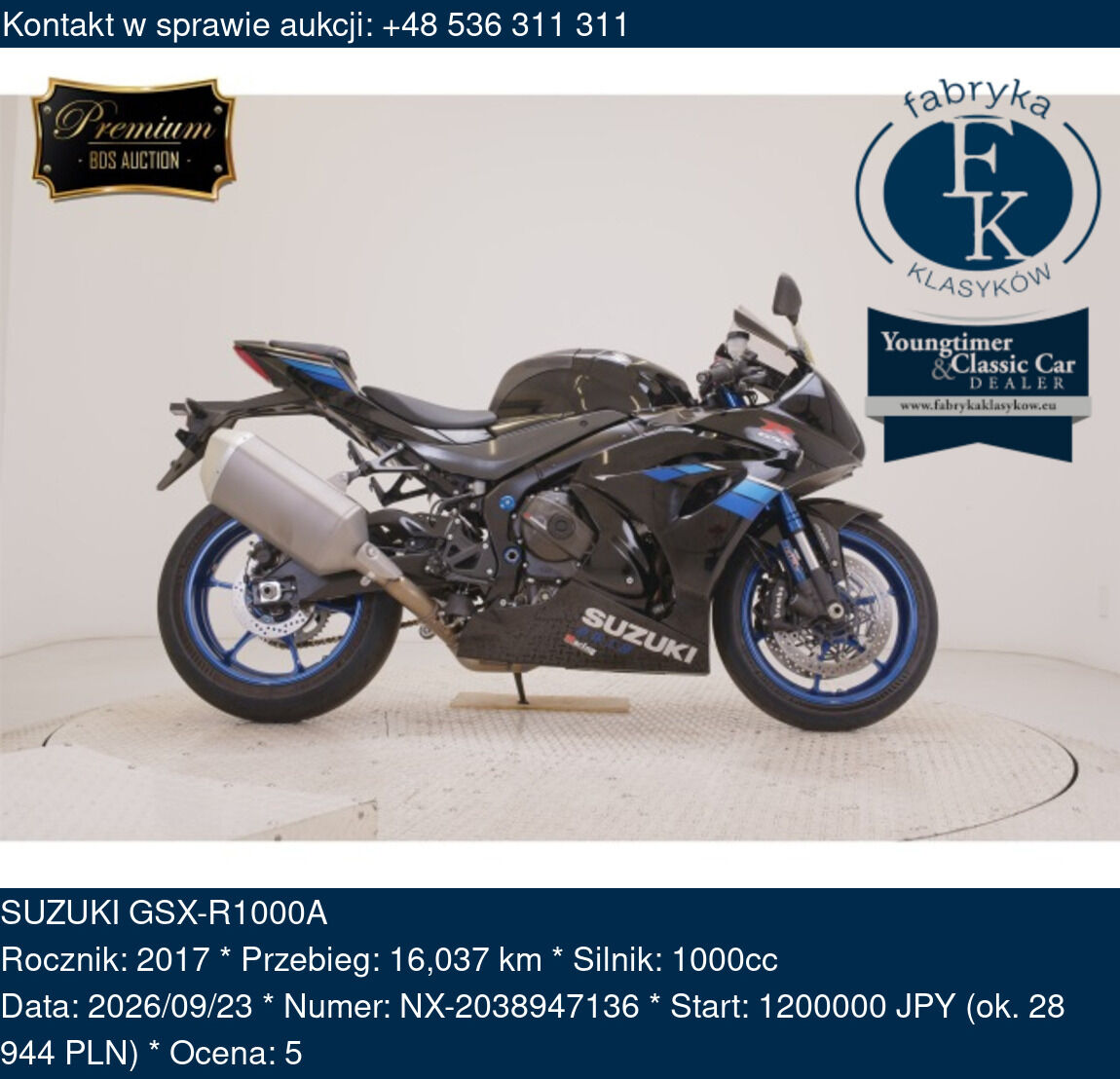 SUZUKI GSX-R1000A 2017 - zdjęcie 2