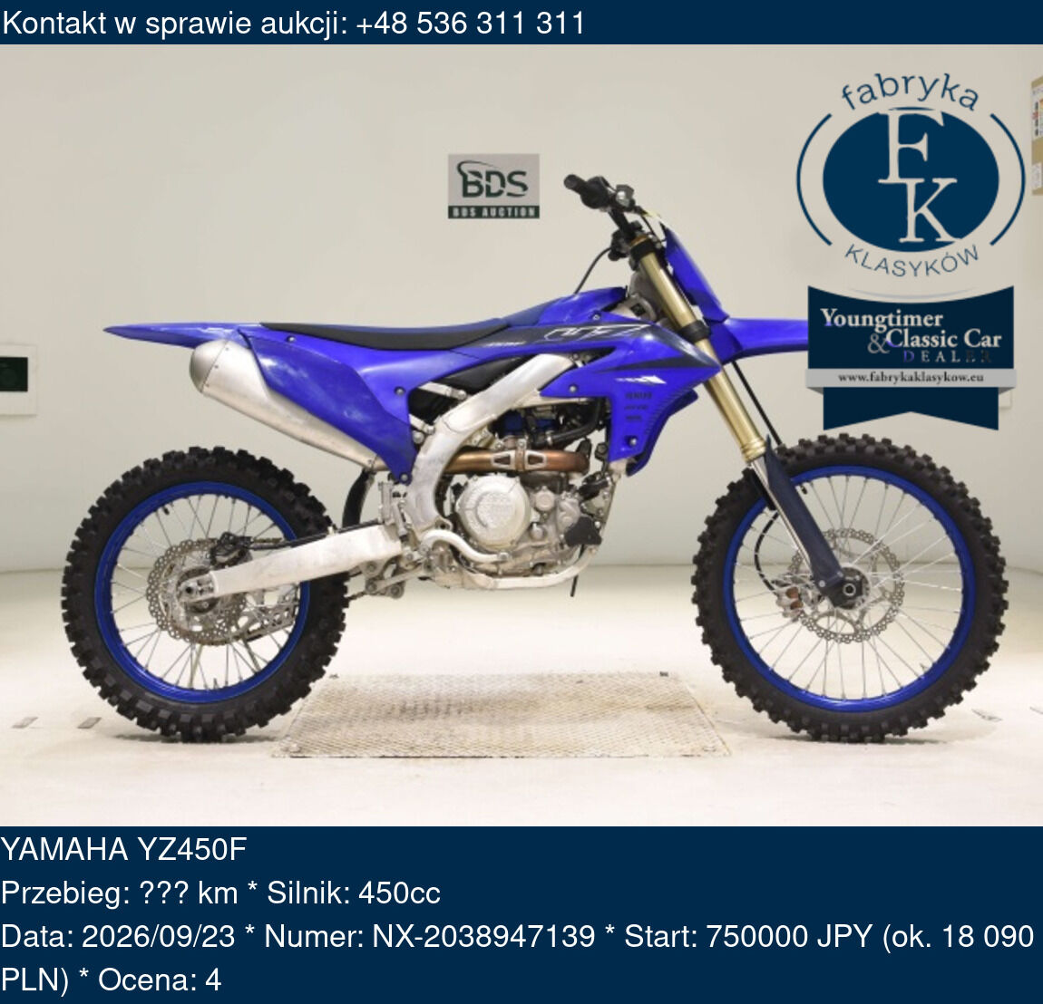 YAMAHA YZ450F - zdjęcie 2