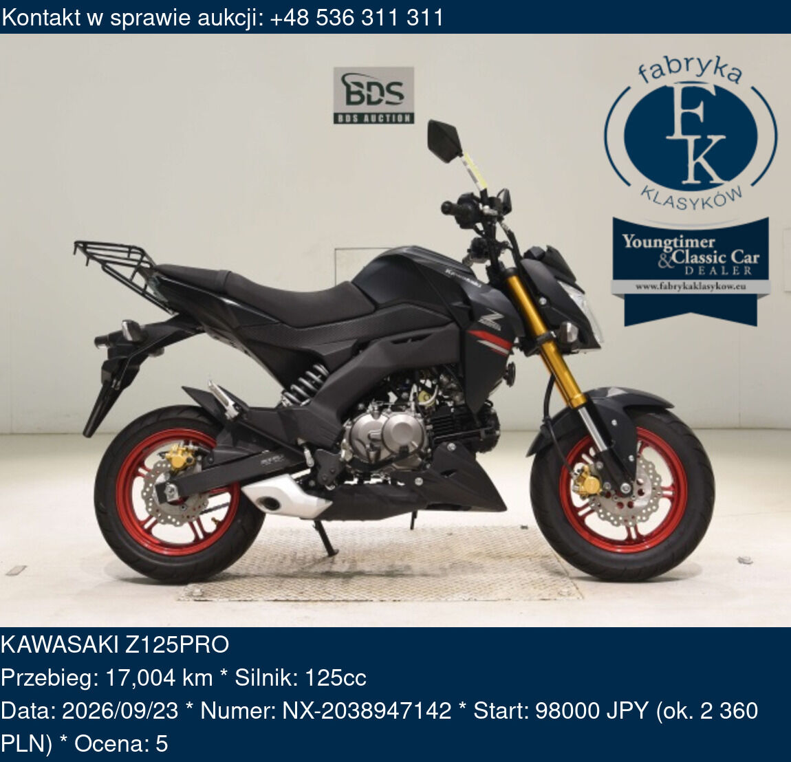 KAWASAKI Z125PRO  - zdjęcie 2