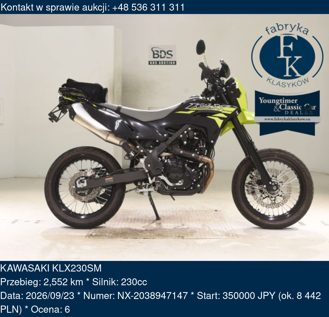 KAWASAKI KLX230SM  - zdjęcie 2