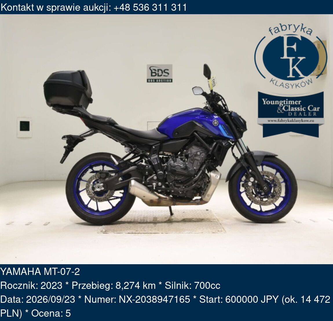 YAMAHA MT-07-2 2023 - zdjęcie 2