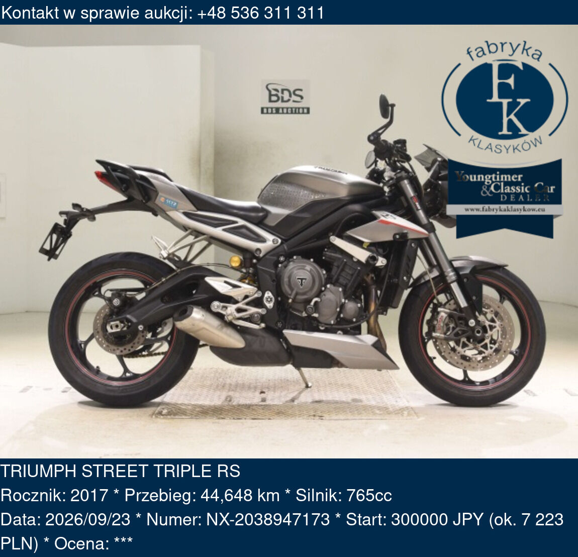 TRIUMPH STREET TRIPLE RS 2017 - zdjęcie 2