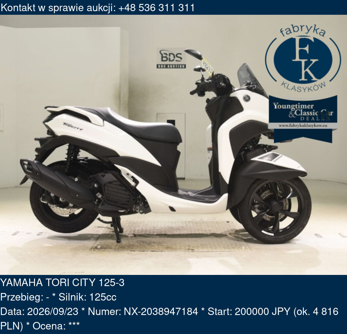 YAMAHA TORI CITY 125-3 - zdjęcie 2
