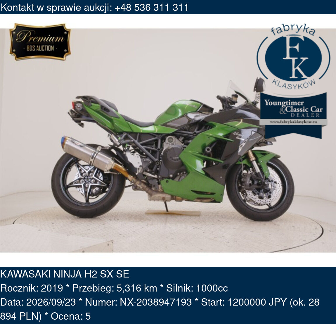 KAWASAKI NINJA H2 SX SE 2019 - zdjęcie 2