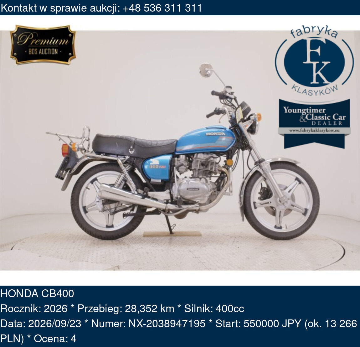 HONDA CB400 2026 - zdjęcie 2