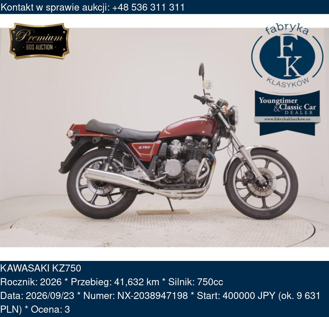 KAWASAKI KZ750 2026 - zdjęcie 2