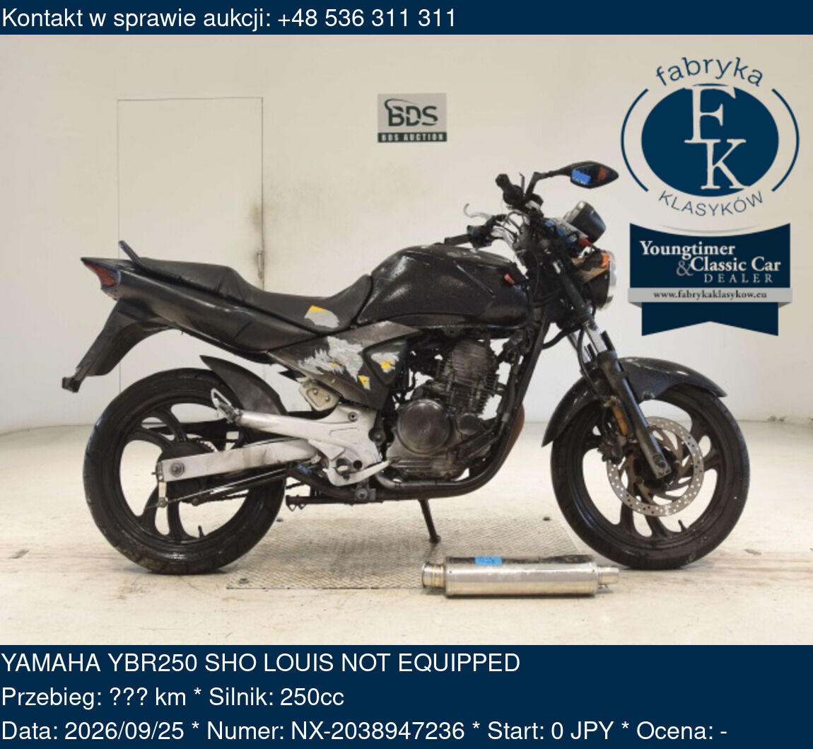 YAMAHA YBR250 SHO LOUIS NOT EQUIPPED  - zdjęcie 2