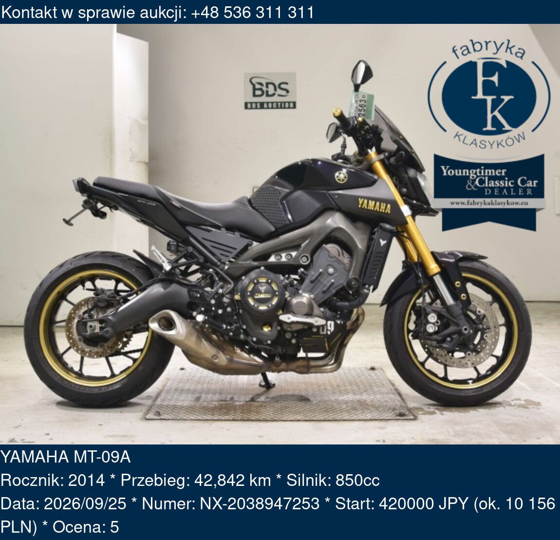 YAMAHA MT-09A 2014 - zdjęcie 2