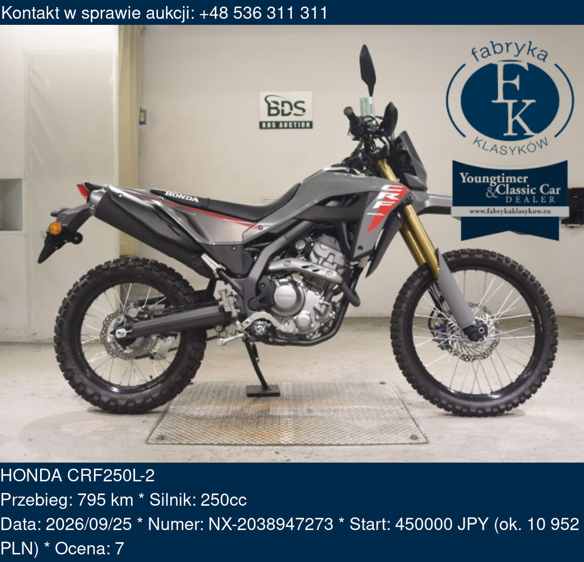 HONDA CRF250L-2  - zdjęcie 2