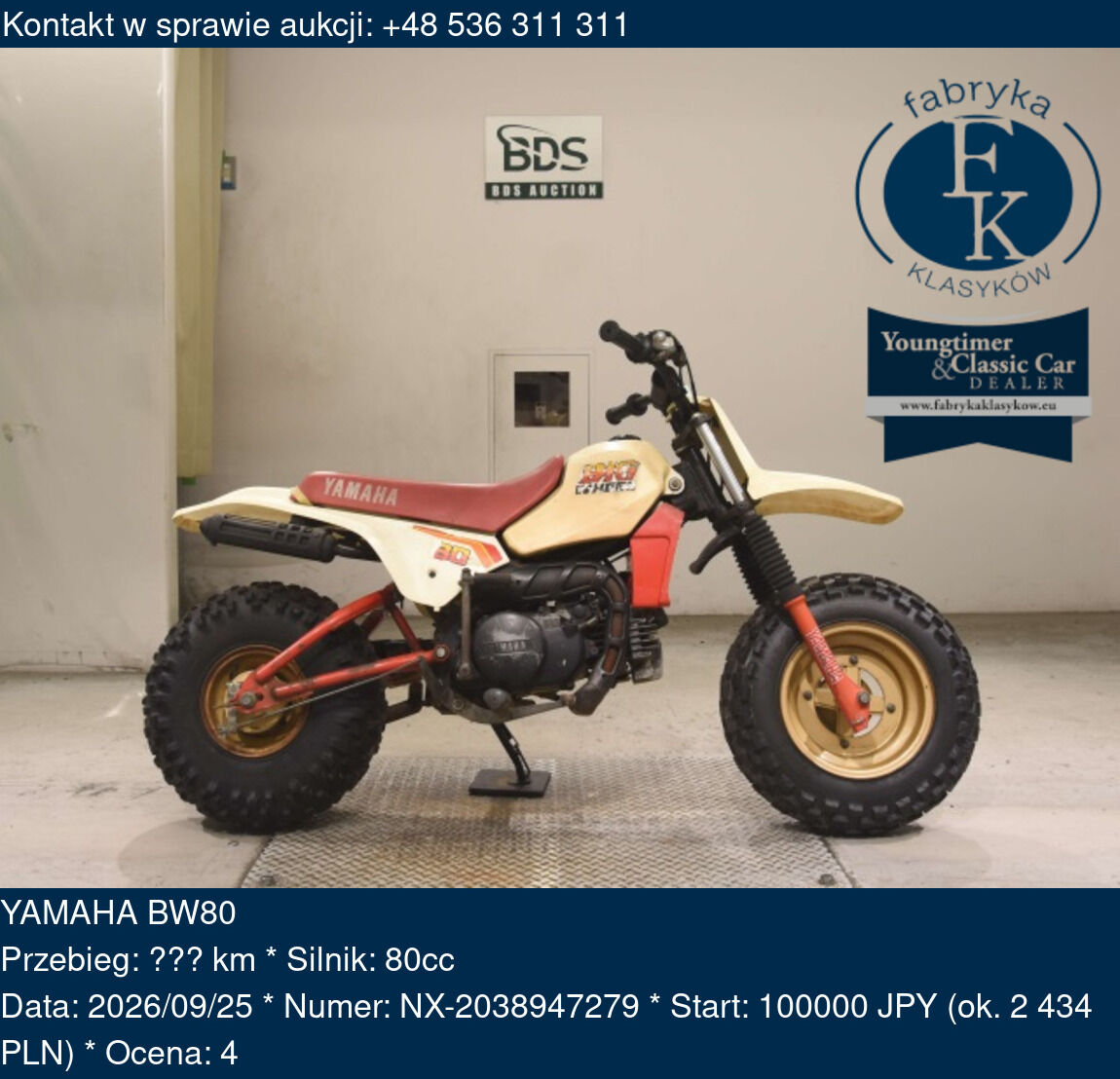 YAMAHA BW80  - zdjęcie 2