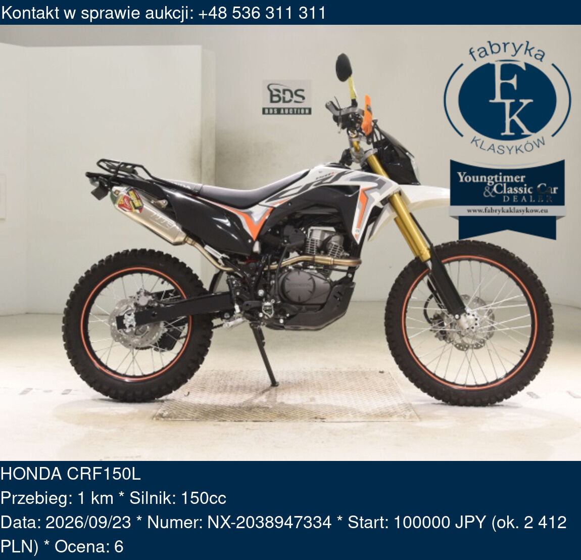 HONDA CRF150L  - zdjęcie 2