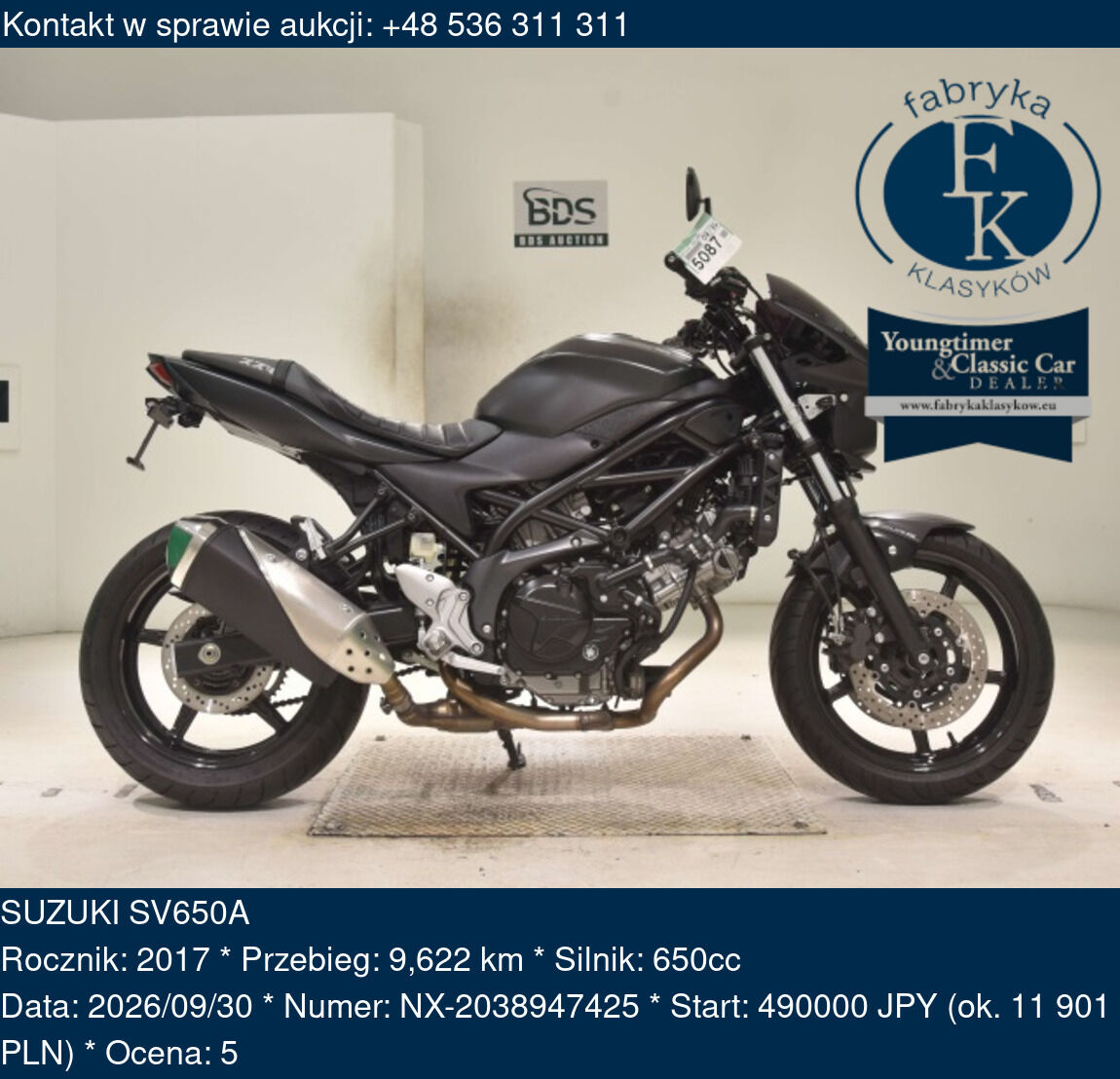 SUZUKI SV650A 2017 - zdjęcie 2
