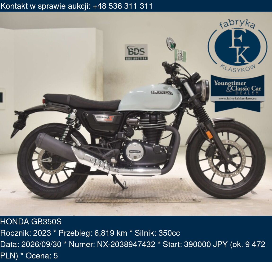 HONDA GB350S 2023 - zdjęcie 2