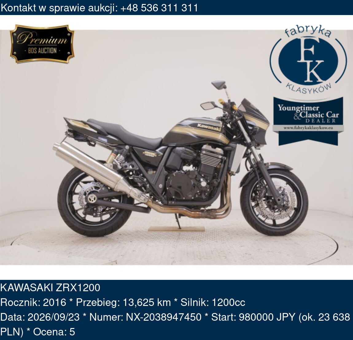 KAWASAKI ZRX1200 2016 - zdjęcie 2