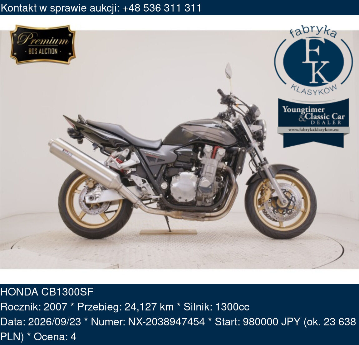 HONDA CB1300SF 2007 - zdjęcie 2