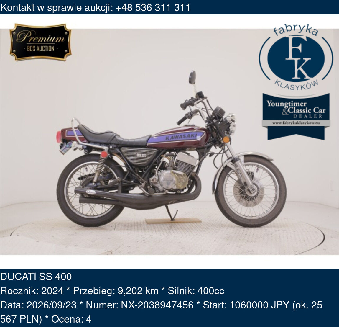 DUCATI SS 400 2024 - zdjęcie 2