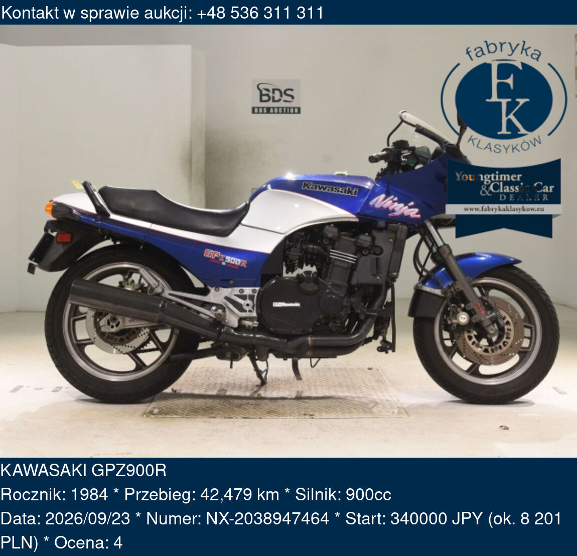 KAWASAKI GPZ900R 1984 - zdjęcie 2