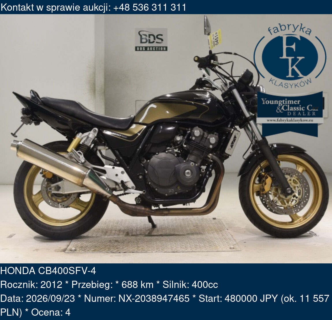 HONDA CB400SFV-4 2012 - zdjęcie 2