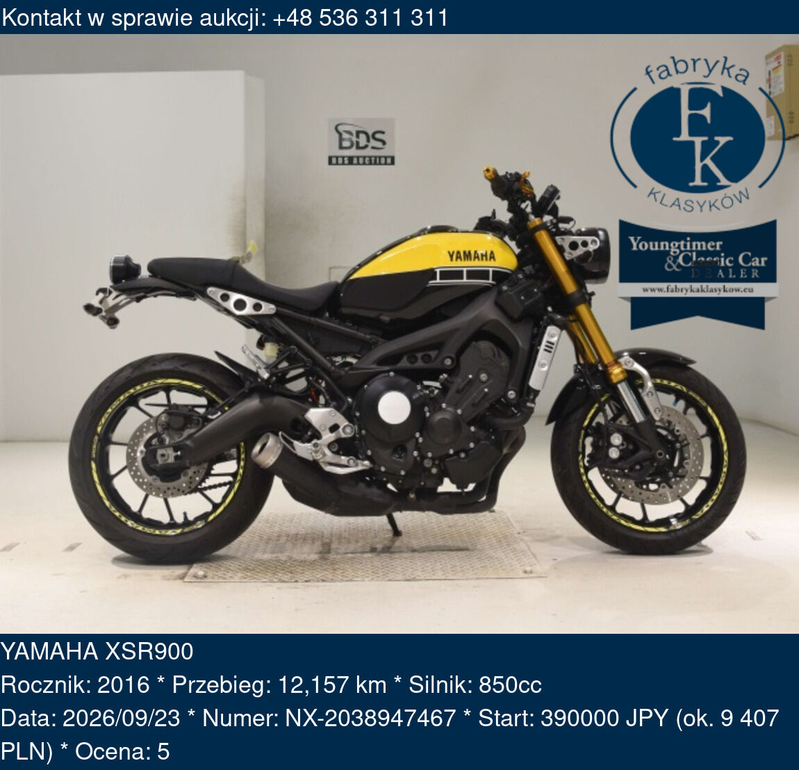 YAMAHA XSR900 2016 - zdjęcie 2