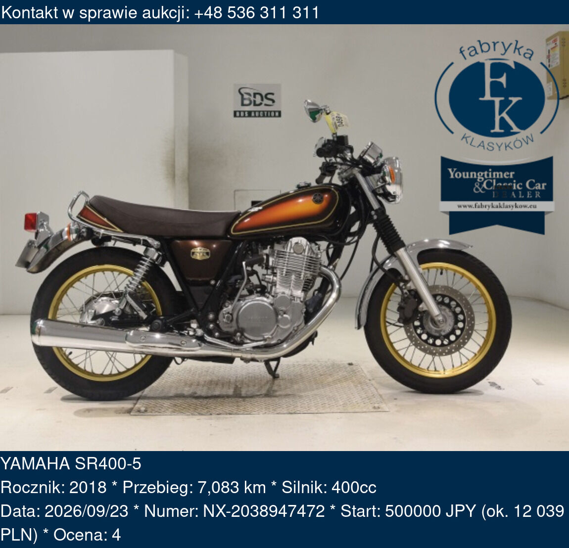 YAMAHA SR400-5 2018 - zdjęcie 2