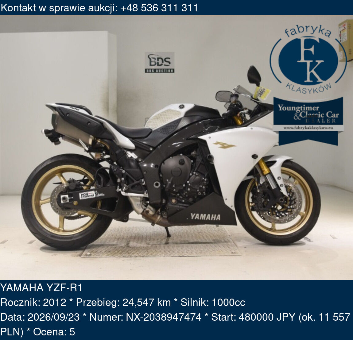 YAMAHA YZF-R1 2012 - zdjęcie 2