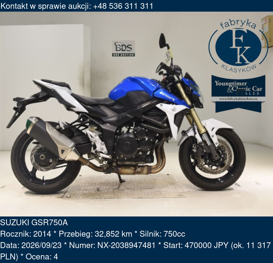 SUZUKI GSR750A 2014 - zdjęcie 2