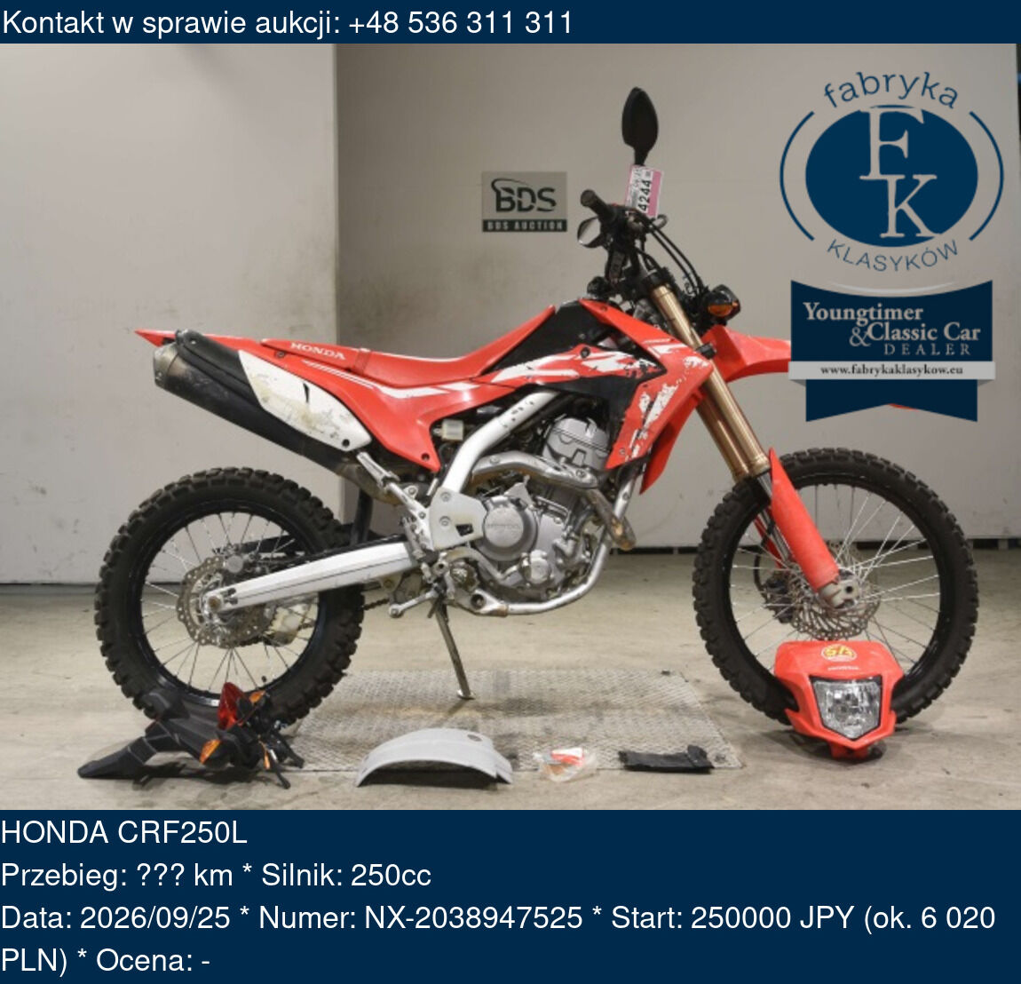 HONDA CRF250L  - zdjęcie 2