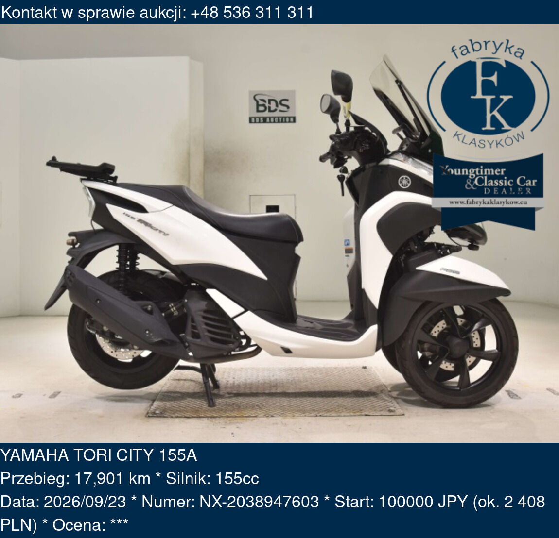 YAMAHA TORI CITY 155A  - zdjęcie 2
