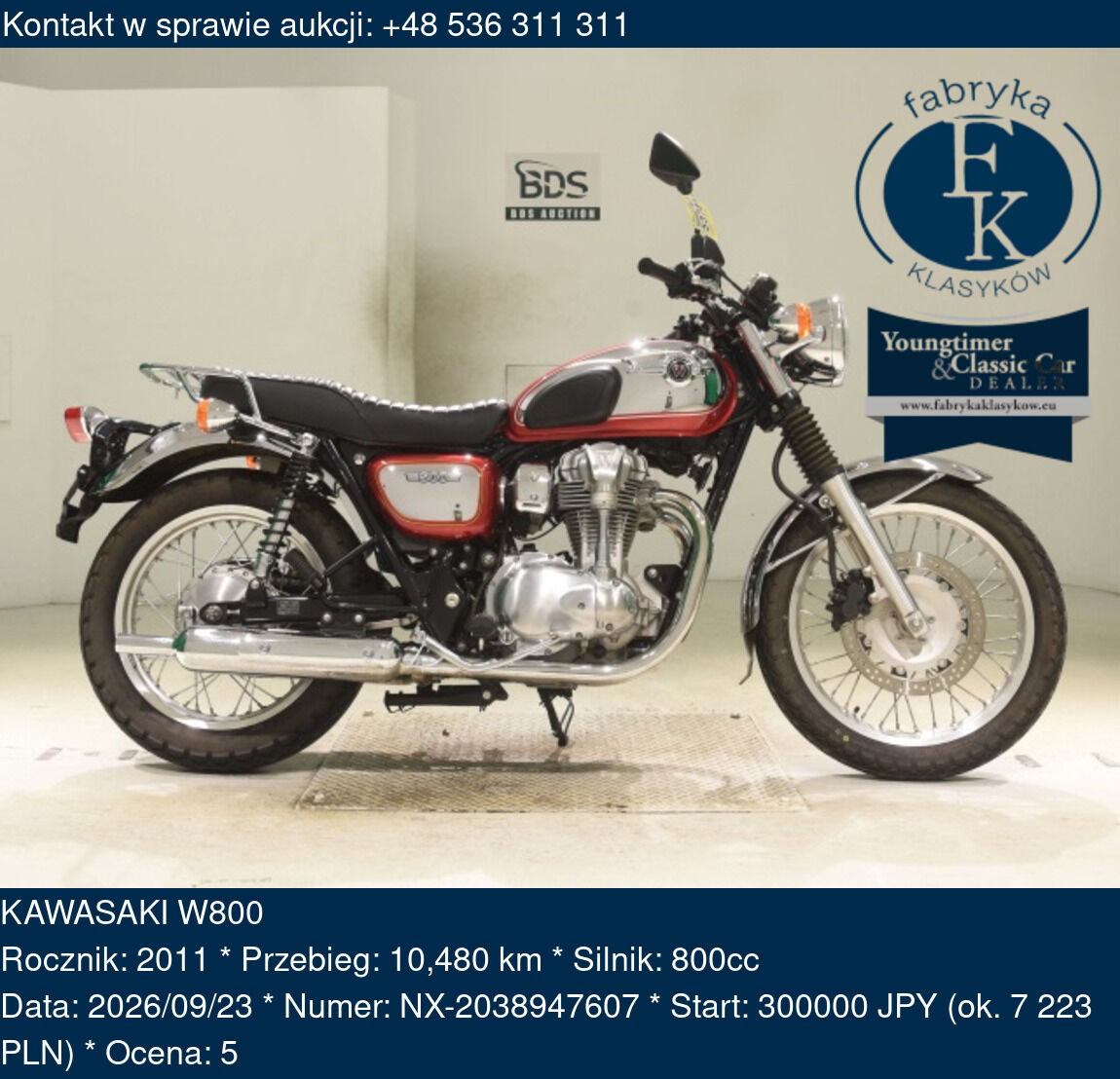 KAWASAKI W800 2011 - zdjęcie 2
