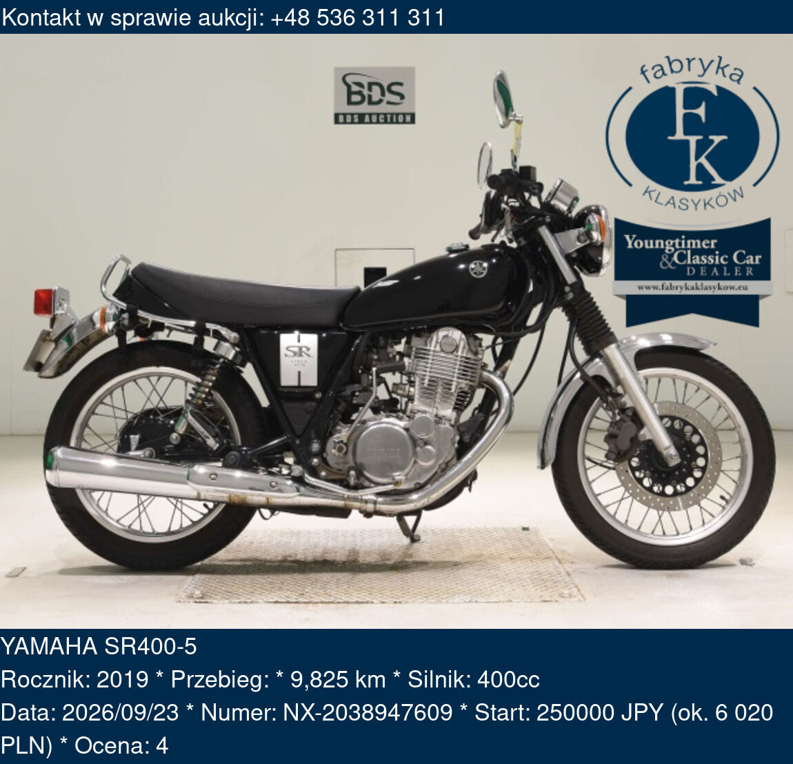 YAMAHA SR400-5 2019 - zdjęcie 2