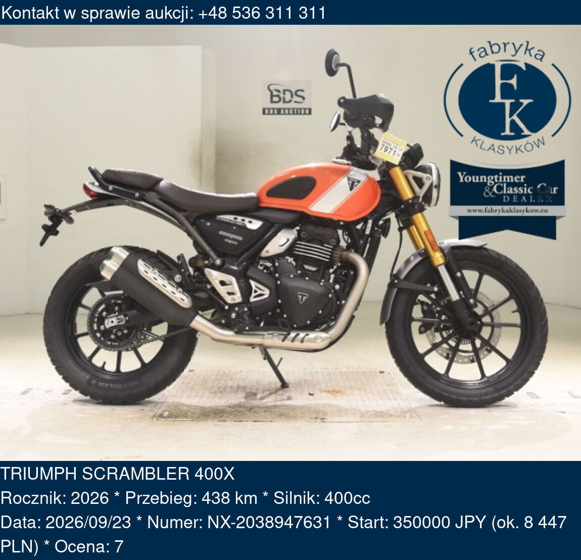 TRIUMPH SCRAMBLER 400X 2026 - zdjęcie 2
