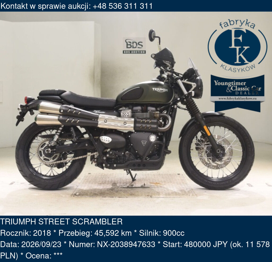 TRIUMPH STREET SCRAMBLER 2018 - zdjęcie 2