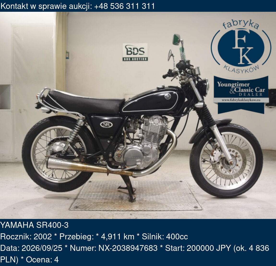 YAMAHA SR400-3 2002 - zdjęcie 2