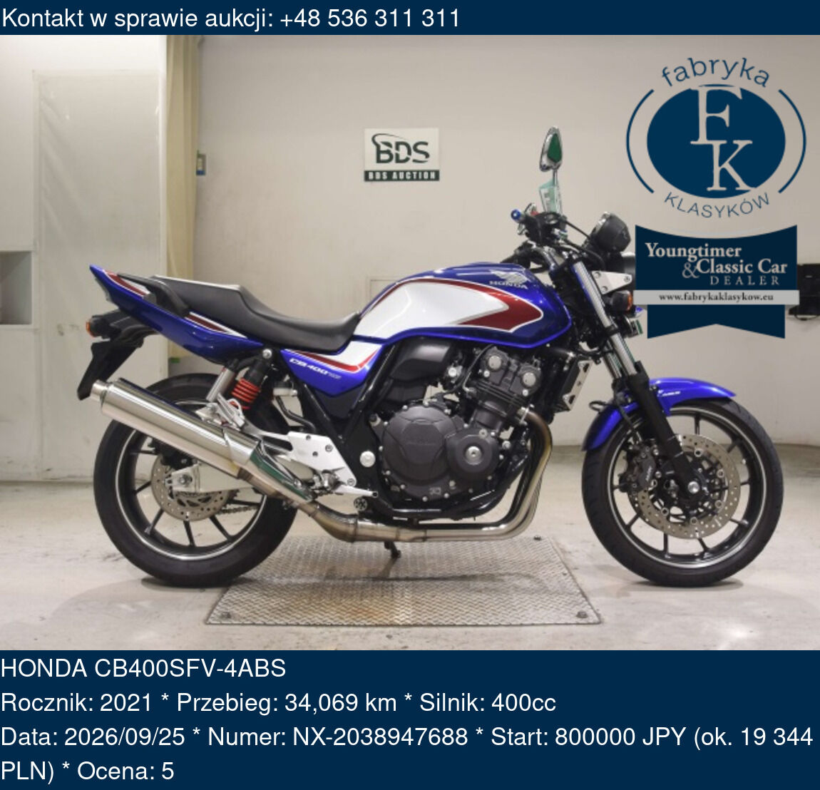 HONDA CB400SFV-4ABS 2021 - zdjęcie 2