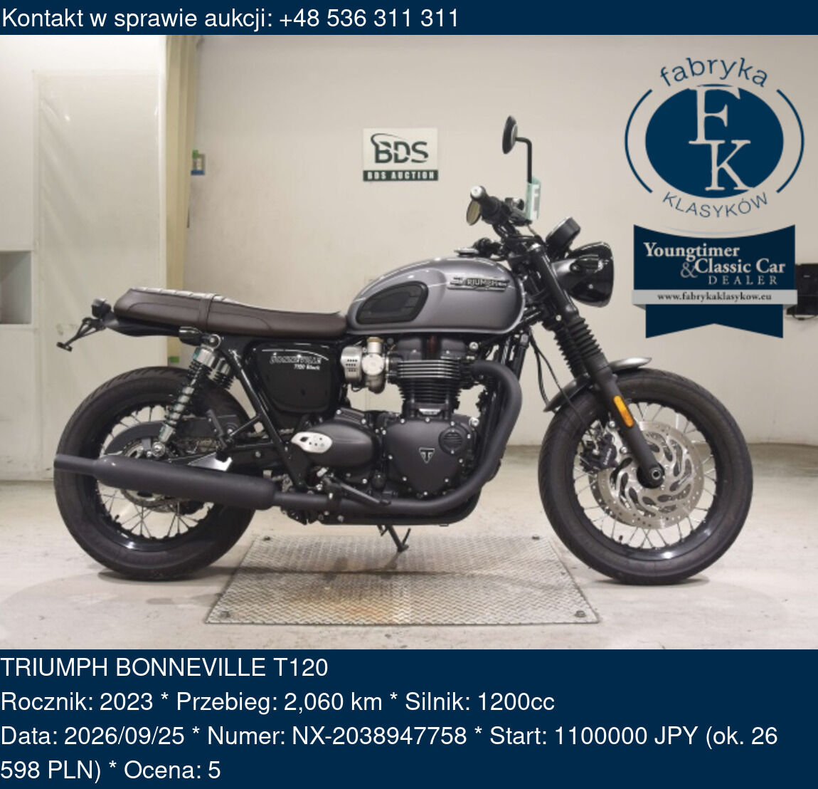 TRIUMPH BONNEVILLE T120 2023 - zdjęcie 2