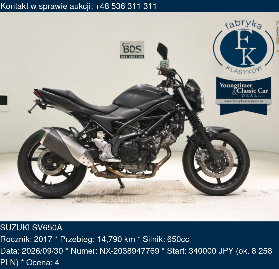 SUZUKI SV650A 2017 - zdjęcie 2