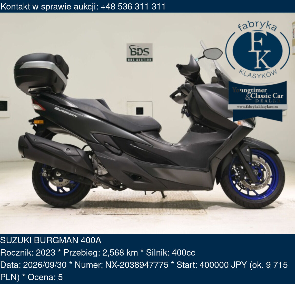 SUZUKI BURGMAN 400A 2023 - zdjęcie 2