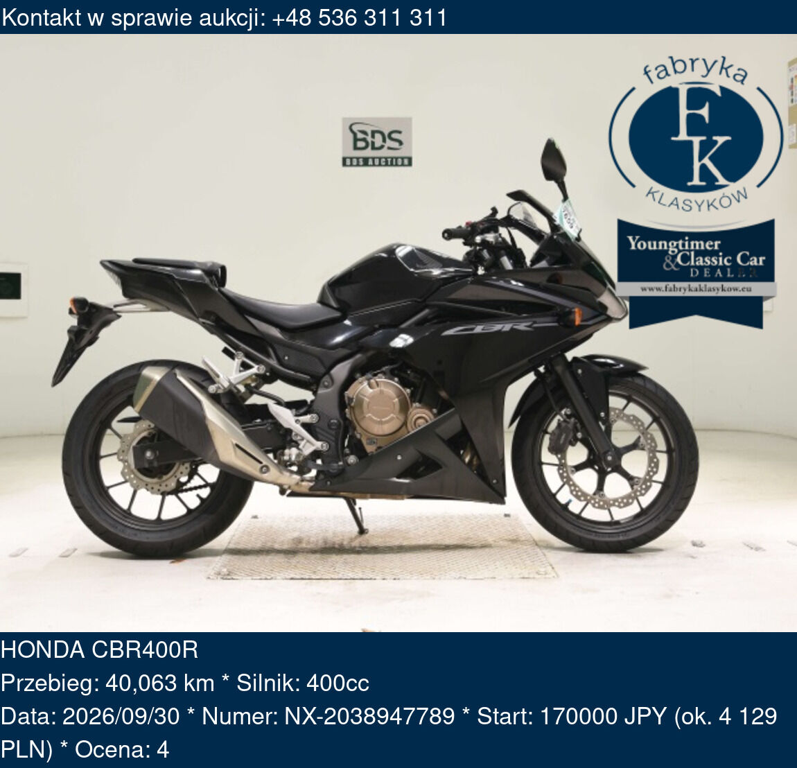 HONDA CBR400R - zdjęcie 2