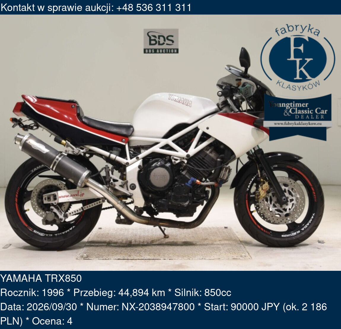 YAMAHA TRX850 1996 - zdjęcie 2