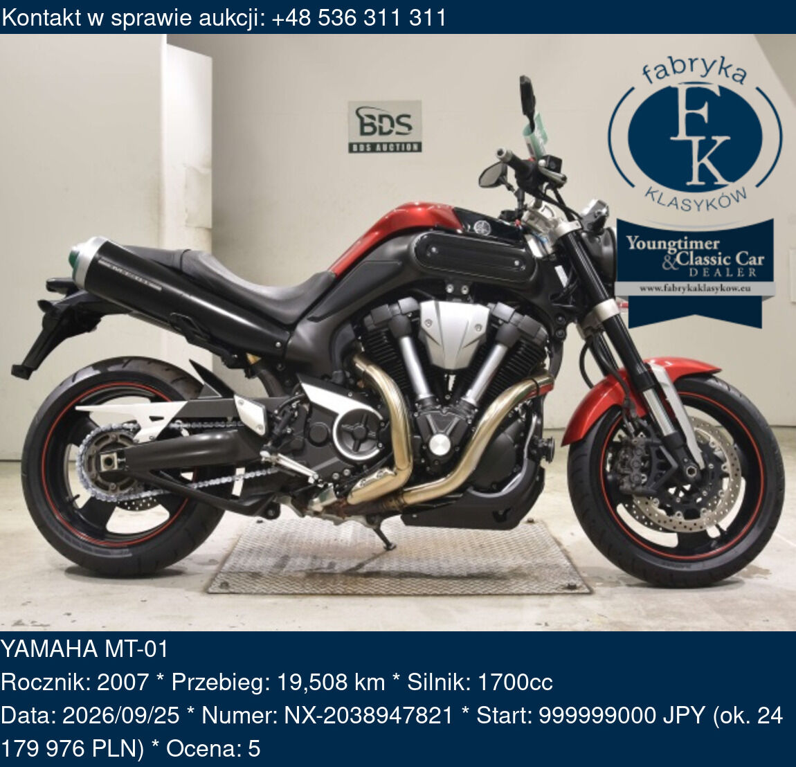 YAMAHA MT-01 2007 - zdjęcie 2