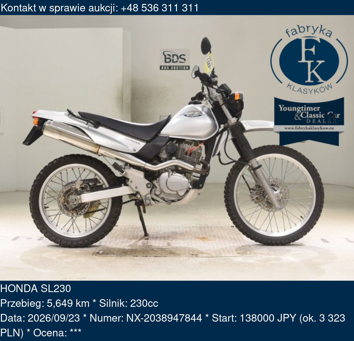 HONDA SL230  - zdjęcie 2